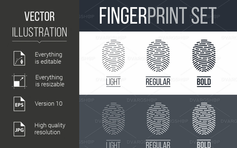 Fingerprint - Vector Image Vector Graphic