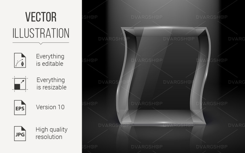 Glass Showcase - Vector Image Vector Graphic