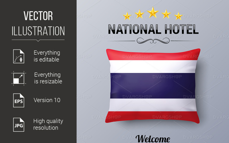 National Hotel - Vector Image Vector Graphic