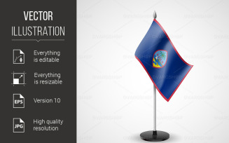 State Table Flag of Guam - Vector Image