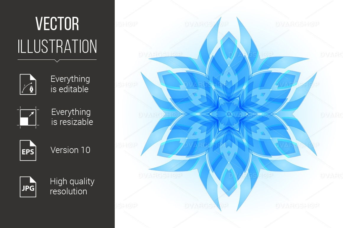 Kit Graphique #117312 Snowflake Blue Divers Modles Web - Logo template Preview