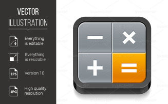 Calculator Icon - Vector Image