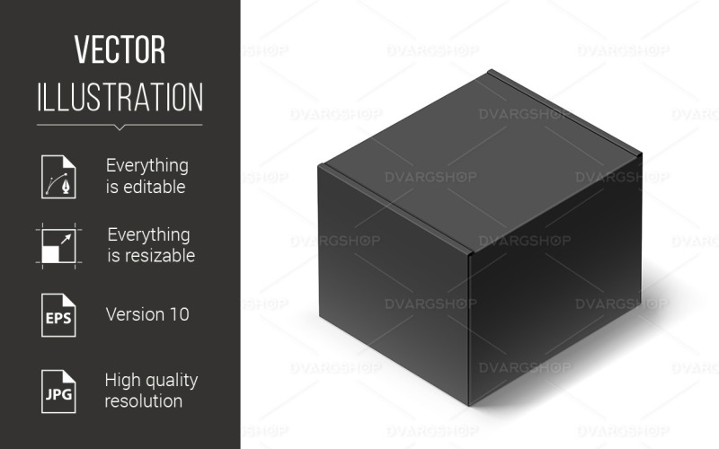 Carton Box - Vector Image Vector Graphic