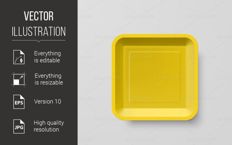 Plastic Food Container - Vector Image Vector Graphic