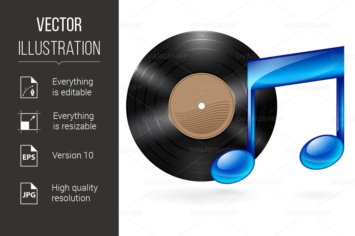 Kit Graphique #117496 Music Vinyl Divers Modles Web - Logo template Preview