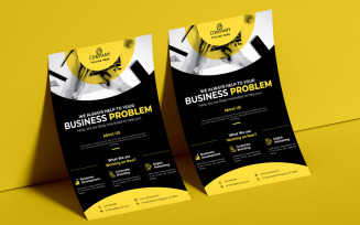 Black and Yellow Business Flyer Corporate Identity
