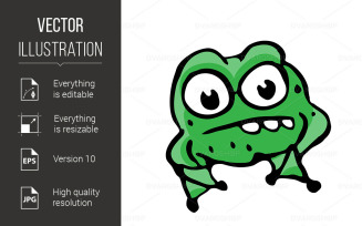 Cartoon Frog - Vector Image