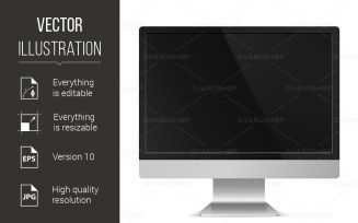 Computer Monitor - Vector Image