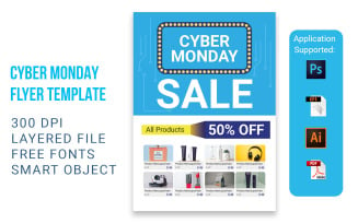 Cyber Monday Sale Flyer Volume - 2 - Corporate Identity Template