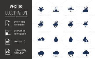 Weather Icons - Vector Image