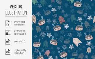 Winter Christmas Background - Vector Image