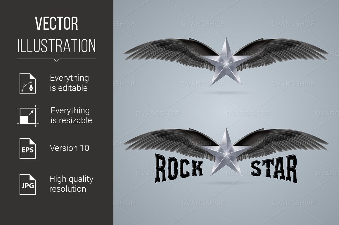 Kit Graphique #117569 Rock Star Divers Modles Web - Logo template Preview