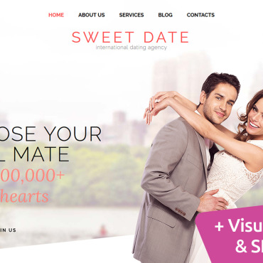 Dating Themes Moto CMS 3 Templates 117597