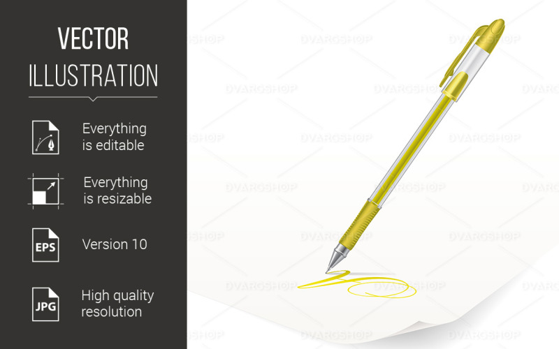 Ballpoint Pen - Vector Image Vector Graphic