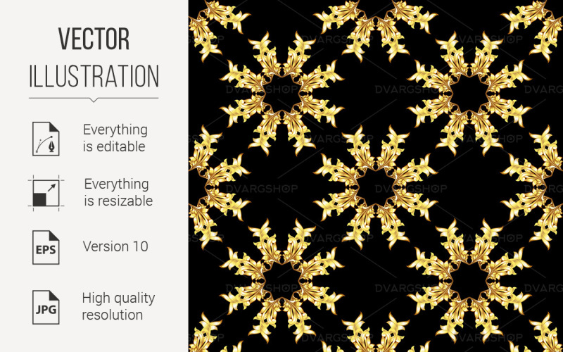 Gold Pattern - Vector Image Vector Graphic