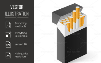 Pack of Cigarettes - Vector Image