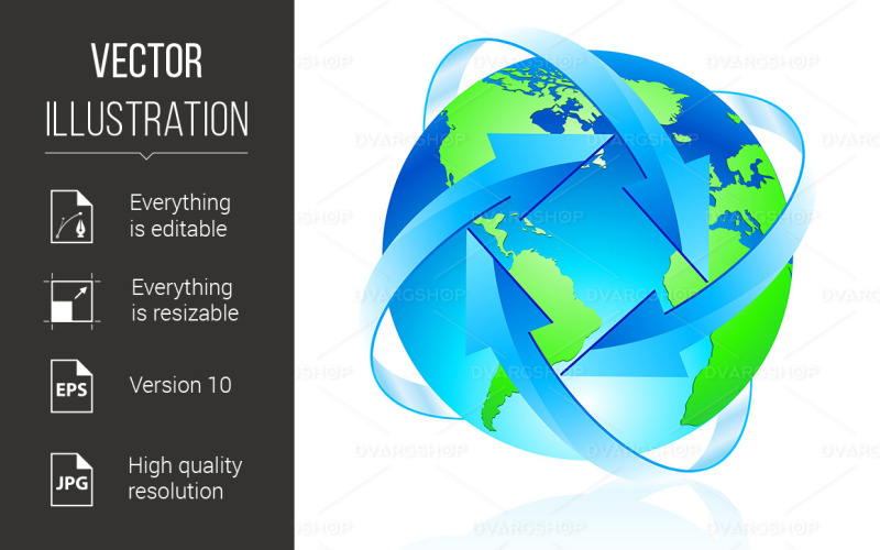 Protecting the Planet - Vector Image Vector Graphic