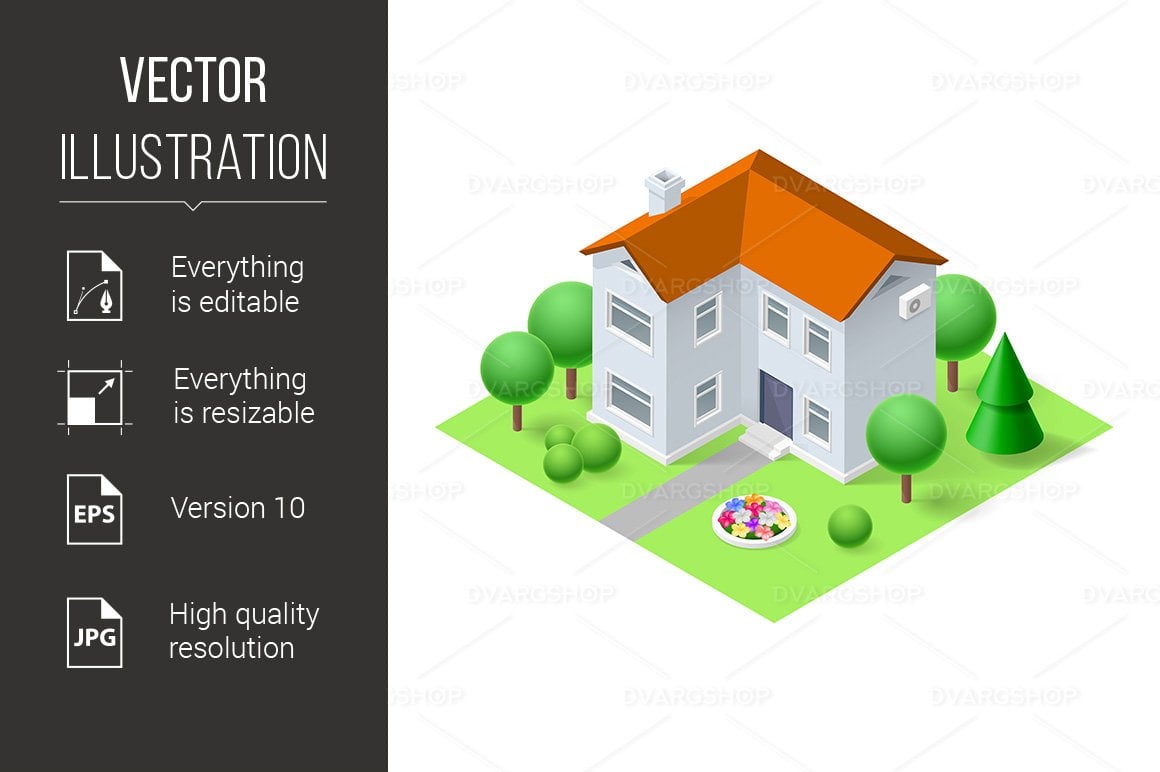 Kit Graphique #117616 Isometric Home Divers Modles Web - Logo template Preview