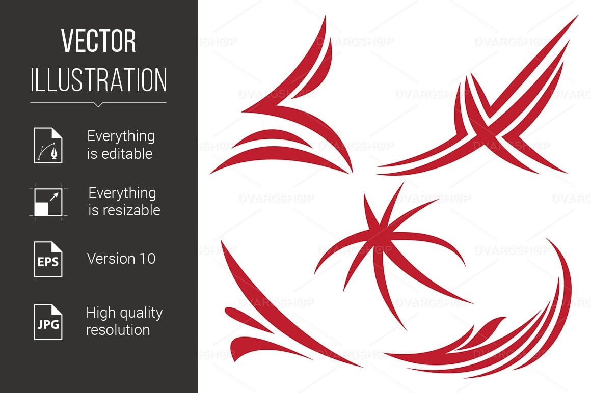 Kit Graphique #117648 Abstract Rouge Divers Modles Web - Logo template Preview