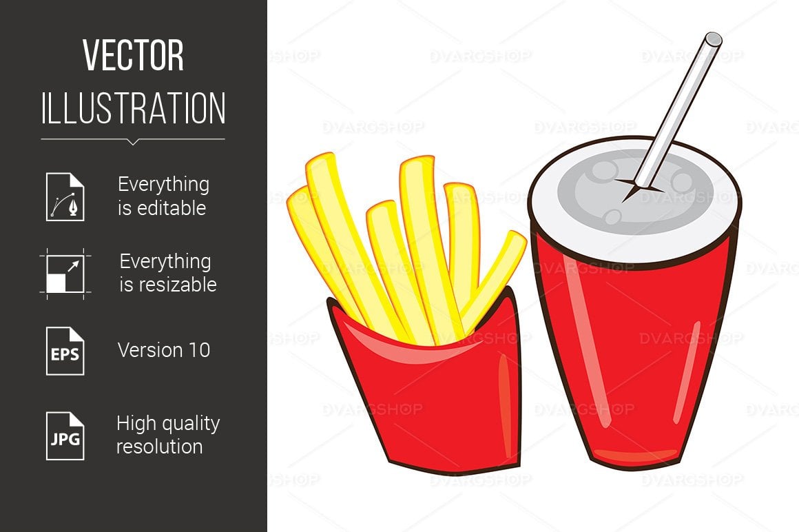 Kit Graphique #117663 Drink Fries Divers Modles Web - Logo template Preview