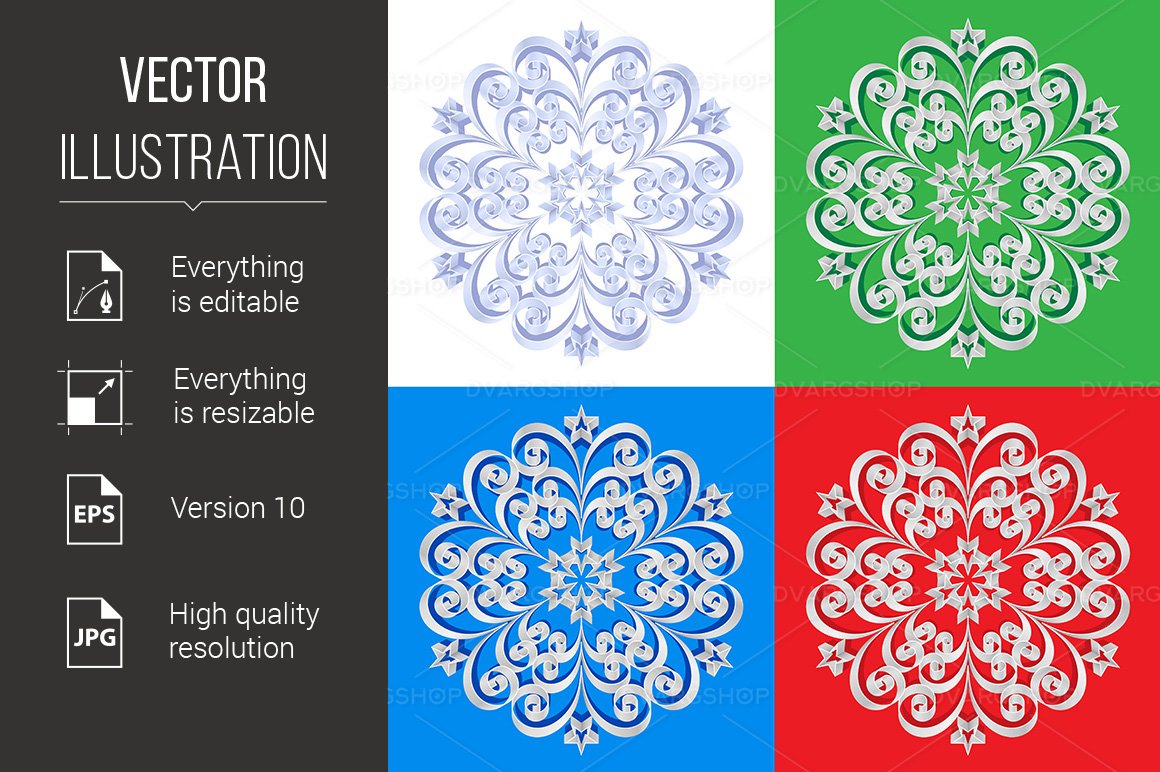 Template #117680 Abstract Snowflake Webdesign Template - Logo template Preview