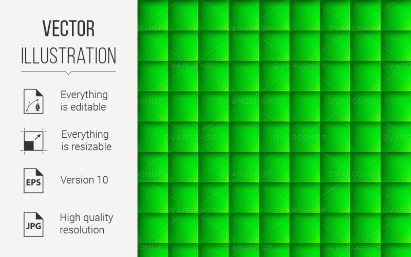 Abstract background with squares in green - Vector Image Vector Graphic