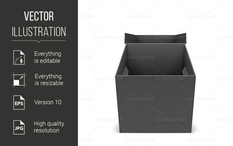 Black box - Vector Image Vector Graphic
