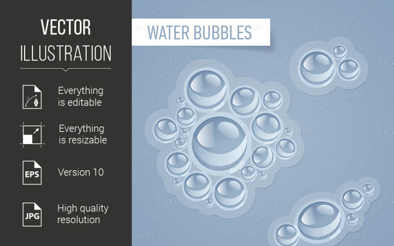 Bubbles for drink - Vector Image Vector Graphic