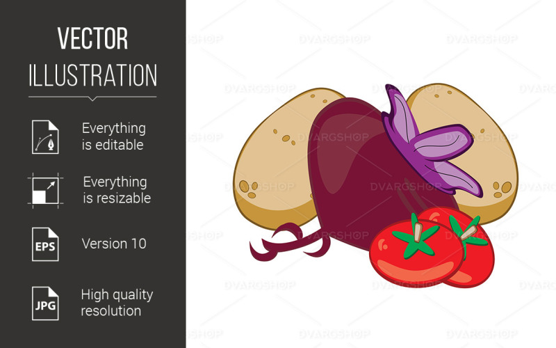 Fresh vegetables - Vector Image Vector Graphic