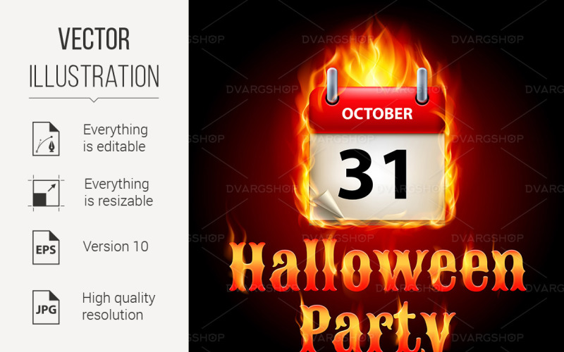 Halloween party - Vector Image Vector Graphic