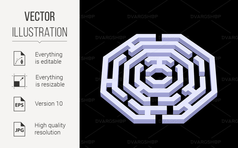 Labyrinth - Vector Image Vector Graphic