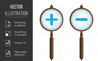 Magnifying glass - Vector Image