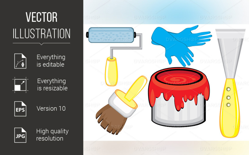 Tools for Repair of the House - Vector Image Vector Graphic