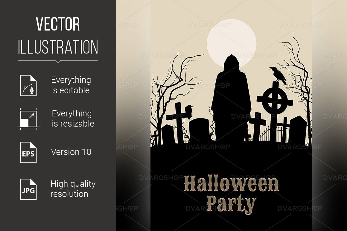 Kit Graphique #117779 Halloween Graveyard Divers Modles Web - Logo template Preview