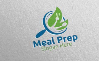 Find Meal Prep Healthy Food 25 Logo Template