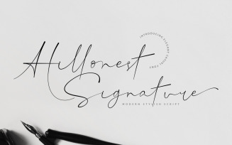 Hillonest Signature Font
