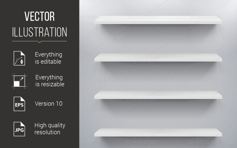 Shelves - Vector Image Vector Graphic