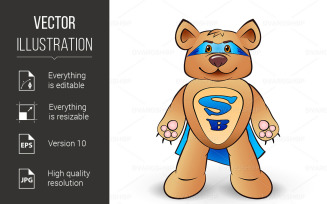 Super Bear - Vector Image