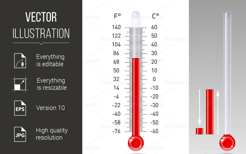 Thermometer - Vector Image Vector Graphic