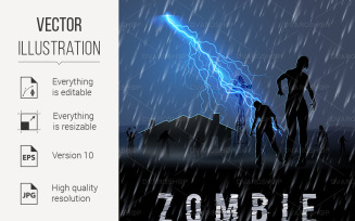 Zombie Poste - Vector Image