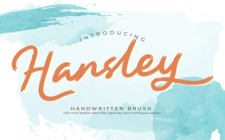 Hansley | Handwritten Brush Font