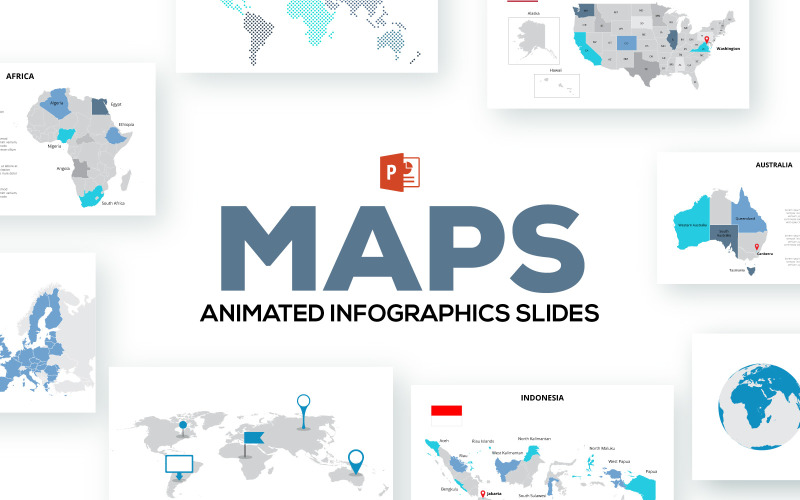 Maps and Flags Animated PowerPoint template PowerPoint Template