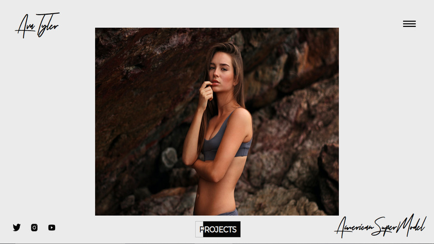 Model Portfolio Bootstrap Template By WINK №117884