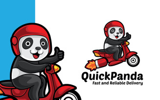 Quick Panda Service Logo Template