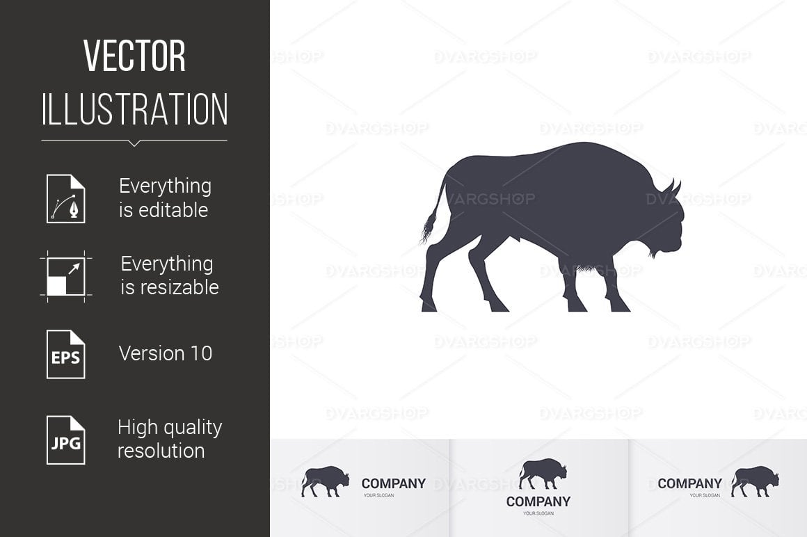 Kit Graphique #117963 Bison Logo Divers Modles Web - Logo template Preview