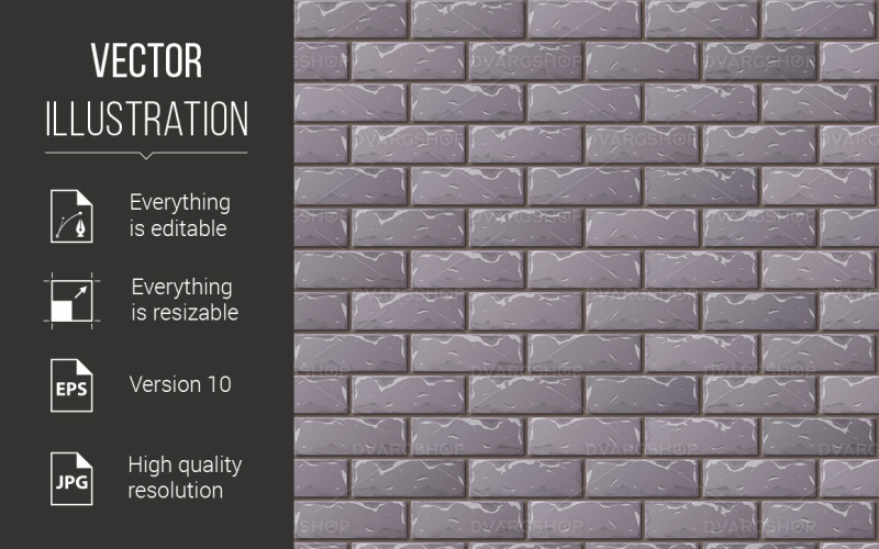 Brick Wall - Vector Image Vector Graphic