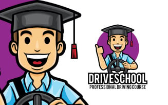 Driving Lessons Car Course Logo Template