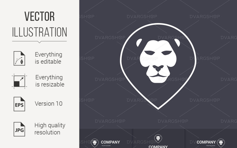 Lion Head - Vector Image Vector Graphic