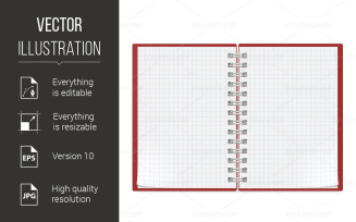 Realistic Notebook - Vector Image