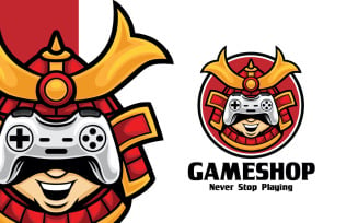 Samurai Game Shop Logo Template